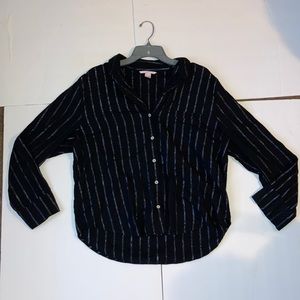 Victoria’s Secret button up long sleeve blouse L